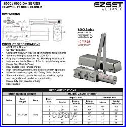 Delaney 608810 Aluminum 8000 Series Heavy Duty Commercial Door Closer