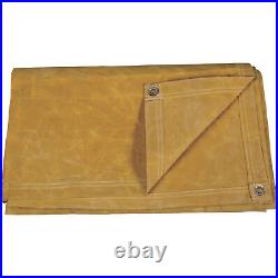 Dize Heavy-Duty 10-Oz. Treated Cotton Duck Canvas Tarp, Mustard Yellow, 16ft. X