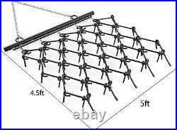 Drag Harrow 5 x 4.5 FT 1/2 Tines for ATV UTVs Lawn Tractors Leveling Heavy Duty
