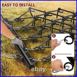 Drag Harrow 5 x 4.5 FT 1/2 Tines for ATV UTVs Lawn Tractors Leveling Heavy Duty