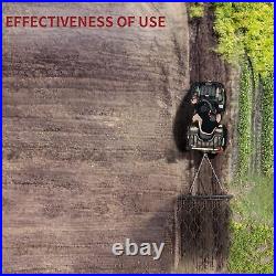 Drag Harrow 5 x 4.5 FT 1/2 Tines for ATV UTVs Lawn Tractors Leveling Heavy Duty