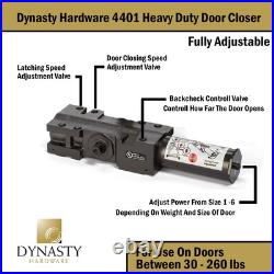 Dynasty Door Closer Heavy Duty Commercial Grade Hydraulic Adjustable Spring D