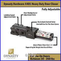 Dynasty Door Closer Heavy Duty Commercial Grade Hydraulic Adjustable Spring Door