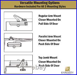 Dynasty Door Closer Heavy Duty Commercial Grade Hydraulic Adjustable Spring Door