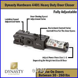 Dynasty Hardware Door Closer Heavy Duty Commercial Grade Dark Bronze