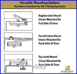 Dynasty Hold Open Door Closer Heavy Duty Commercial Grade Hydraulic Adjustabl