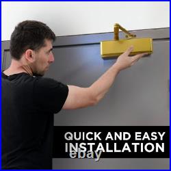 Extra Heavy Duty Commercial Door Closer, DC9016 Automatic Brass / Gold