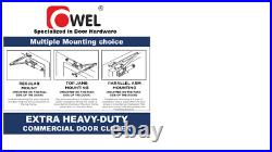 Extra Heavy Duty/UL Listed Commercial Automatic Door Closer, Cast Iron Body