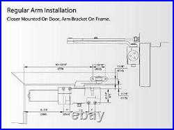 Extra Heavy Duty/UL Listed Commercial Automatic Door Closer, Cast Iron Body