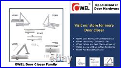 Extra Heavy Duty/UL Listed Commercial Automatic Door Closer, Cast Iron Body