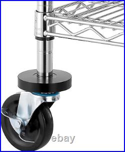 Finnhomy 3-Tier Commercial Grade Rolling Cart, Heavy Duty Utility Cart, Carts wi