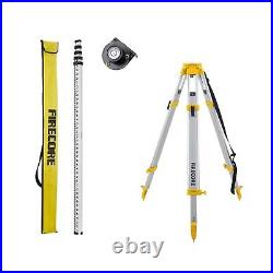 Firecore 16 Ft Aluminum Grade Rod & Heavy Duty Aluminum Survey Tripod with 5/