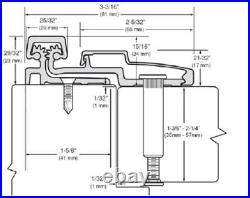 Full Surface Heavy Duty Geared Hinge Comercial Grade 83 Dark Bronze