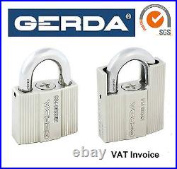 Gerda Heavy Duty Padlock Zircon Highest Security Grade 6 Burglar Proof 12 Tonnes