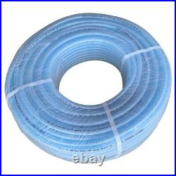 Gloxco Clear Braided PVC Tubing, Food Grade, Heavy Duty Reinforced Hose, 1/4