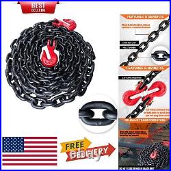 Grade 80 Heavy Duty Binder Chain 3/8 inch x 20ft for Safe Transport 7,100lbs