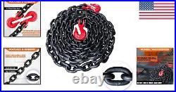 Grade 80 Heavy Duty Binder Chain 3/8 inch x 20ft for Safe Transport 7,100lbs