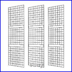 Grid Wall Commercial Grade Gridwall Panels Heavy Duty Grid 2'x7'(3 Pack)