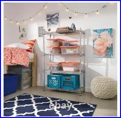 HDX 6-Tier Commercial Grade Heavy-Duty Steel Wire Shelving Unit in Chrome, 72in