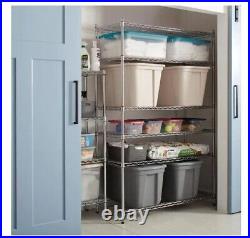 HDX 6-Tier Commercial Grade Heavy-Duty Steel Wire Shelving Unit in Chrome, 72in