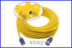 HEAVY DUTY 100FT Outdoor Extension Cord w 5 outlet adapter Contractor Grade