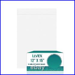 HEAVY DUTY 4 Mil Clear Zipper Seal Bags Reclosable Plastic Jewelry 4Mil Baggies