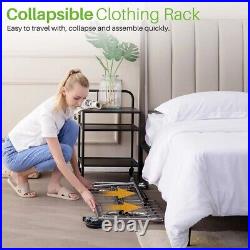HOKEEPER Commercial Grade Heavy Duty Garment Rack with Shelves 450 lbs Capacity