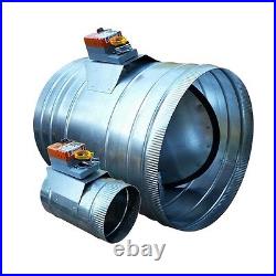HVAC Zone Damper (Round 10) Professional Grade/ Heavy Duty USA Made, 24VAC