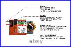 HVAC Zone Damper (Round 10) Professional Grade/ Heavy Duty USA Made, 24VAC
