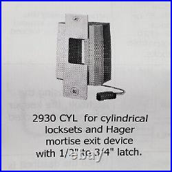 Hager Heavy Duty Electric Door Strike 2930 CYL for Cylindrical/Mortise Exit