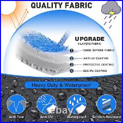 Heavy Duty 1200D PU Waterproof Boat Cover, 16'-18.5' Trailerable Marine Grade Po