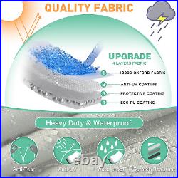 Heavy Duty 1200D PU Waterproof Boat Cover, 17'- 19' Trailerable Marine Grade Pol