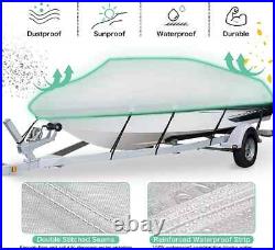 Heavy Duty 1200D PU Waterproof Boat Cover, 23'- 24' Trailerable Marine Grade Pol
