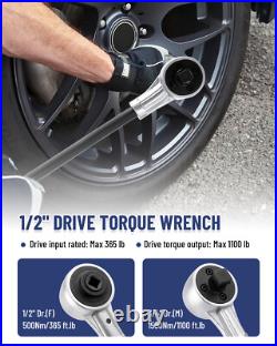 Heavy Duty 2200 Foot-Pound Maximum Professional Grade Torque Multiplier Wrench