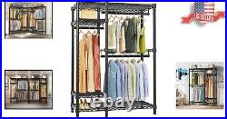 Heavy-Duty 4-Tier Adjustable Clothes Rack Commercial Grade Wire Shelving