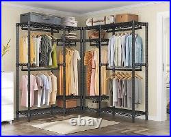 Heavy-Duty 4-Tier Adjustable Clothes Rack Commercial Grade Wire Shelving