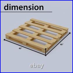 Heavy-Duty 4-Way Entry Wooden Pallet 48x48x5, Industrial-Grade Hardwood