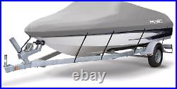 Heavy Duty 600D Marine Grade Polyester Canvas Trailerable Waterproof Boat Cover