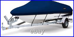 Heavy Duty 600D Marine Grade Polyester Canvas Trailerable Waterproof Boat Cover