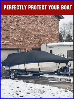Heavy Duty 600D Marine Grade Polyester Waterproof Boat Cover, All Weather Pro