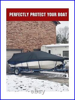 Heavy Duty 600D Marine Grade Polyester Waterproof Boat Cover, All Weather Pro