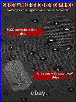 Heavy Duty 600D Marine Grade Polyester Waterproof Boat Cover, All Weather Pro