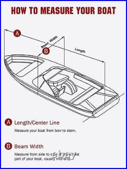 Heavy Duty 600D Marine Grade Polyester Waterproof Boat Cover, All Weather Pro