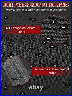 Heavy Duty 600D Marine Grade Polyester Waterproof Boat Cover All Weather Prot