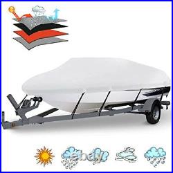 Heavy Duty 800D PU Waterproof Boat Cover, 17'- 19' Trailerable Marine Grade. HOT