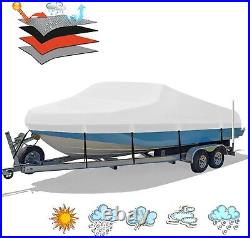 Heavy Duty 900D PU Waterproof Boat Cover 23'- 24' Marine Grade Polyester Canvas