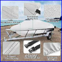 Heavy Duty 900D PU Waterproof Boat Cover 23'- 24' Marine Grade Polyester Canvas