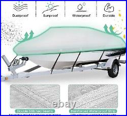 Heavy Duty 900D PU Waterproof Boat Cover 23'- 24' Marine Grade Polyester Canvas