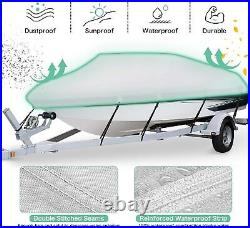 Heavy Duty 900D PU Waterproof Boat Cover 23'- 24' Marine Grade Polyester Canvas