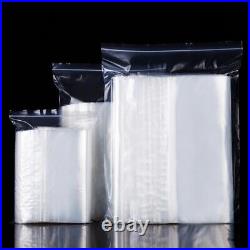 Heavy Duty Clear Zip Seal Plastic Bags Zipper Top Lock Reclosable Baggies 4MIL
